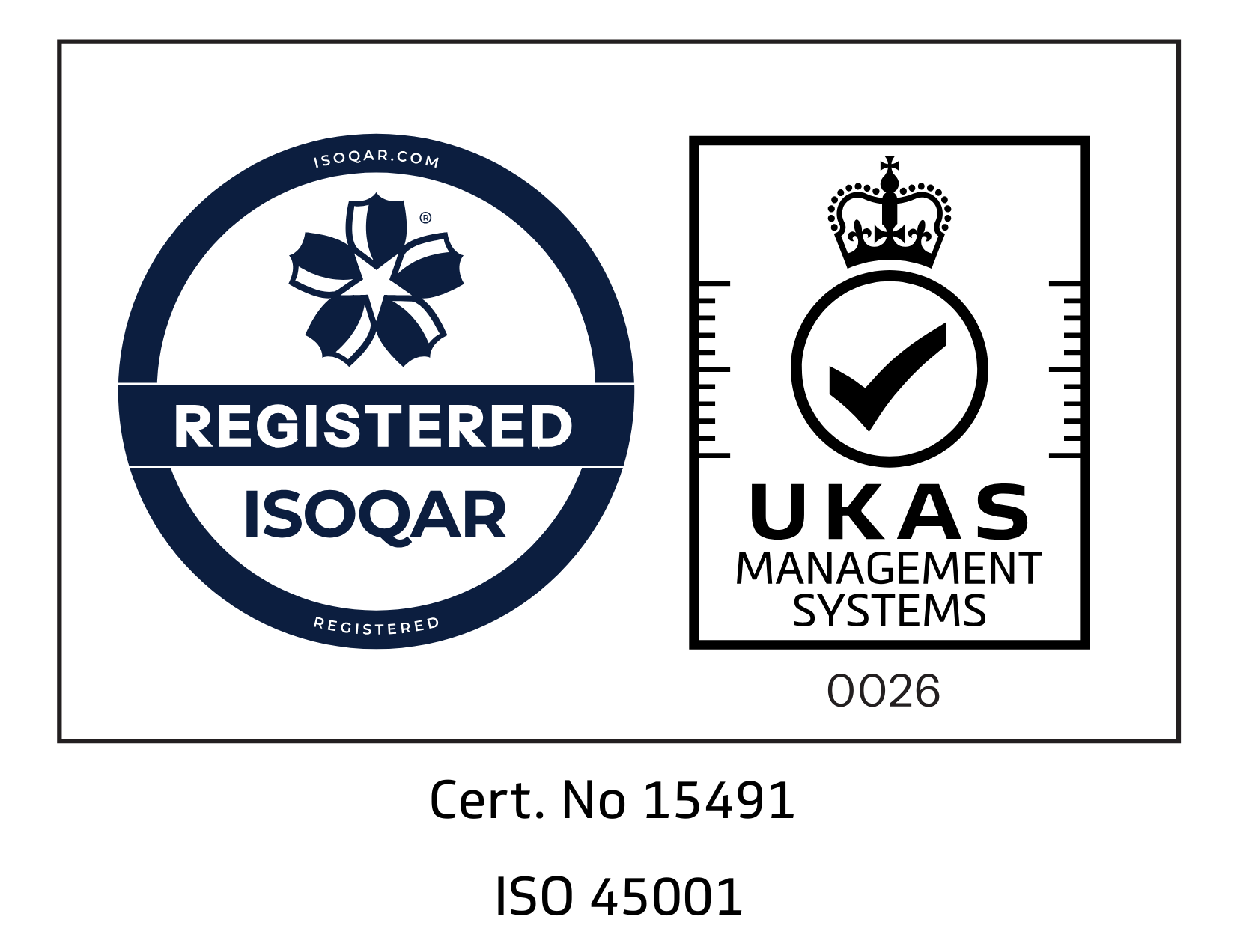 ISO 45001: 2018 SSIP (Occupational Health & Safety Management) logo