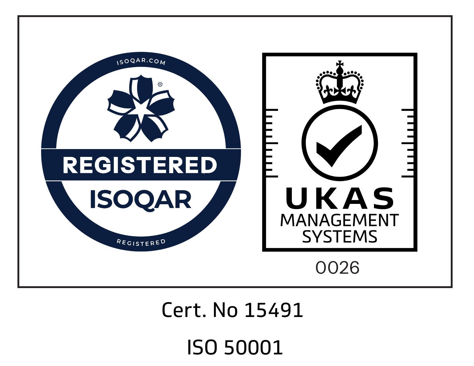 ISO 50001: 2018 (Energy Management Systems) logo