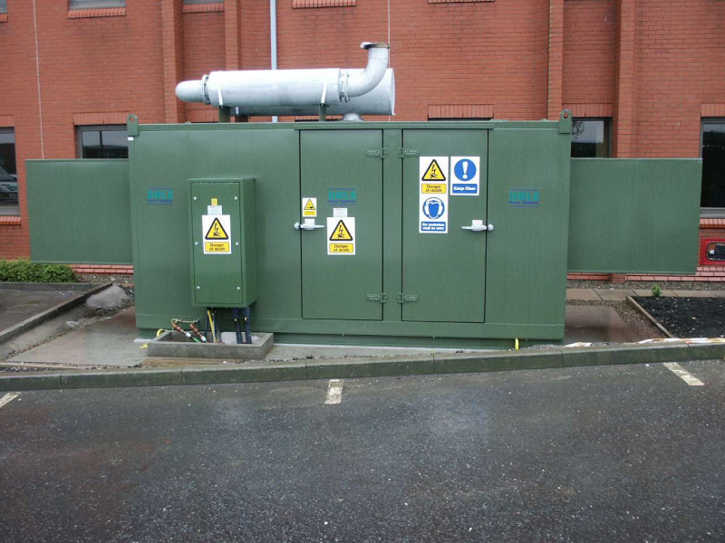 Containerised generator in situ